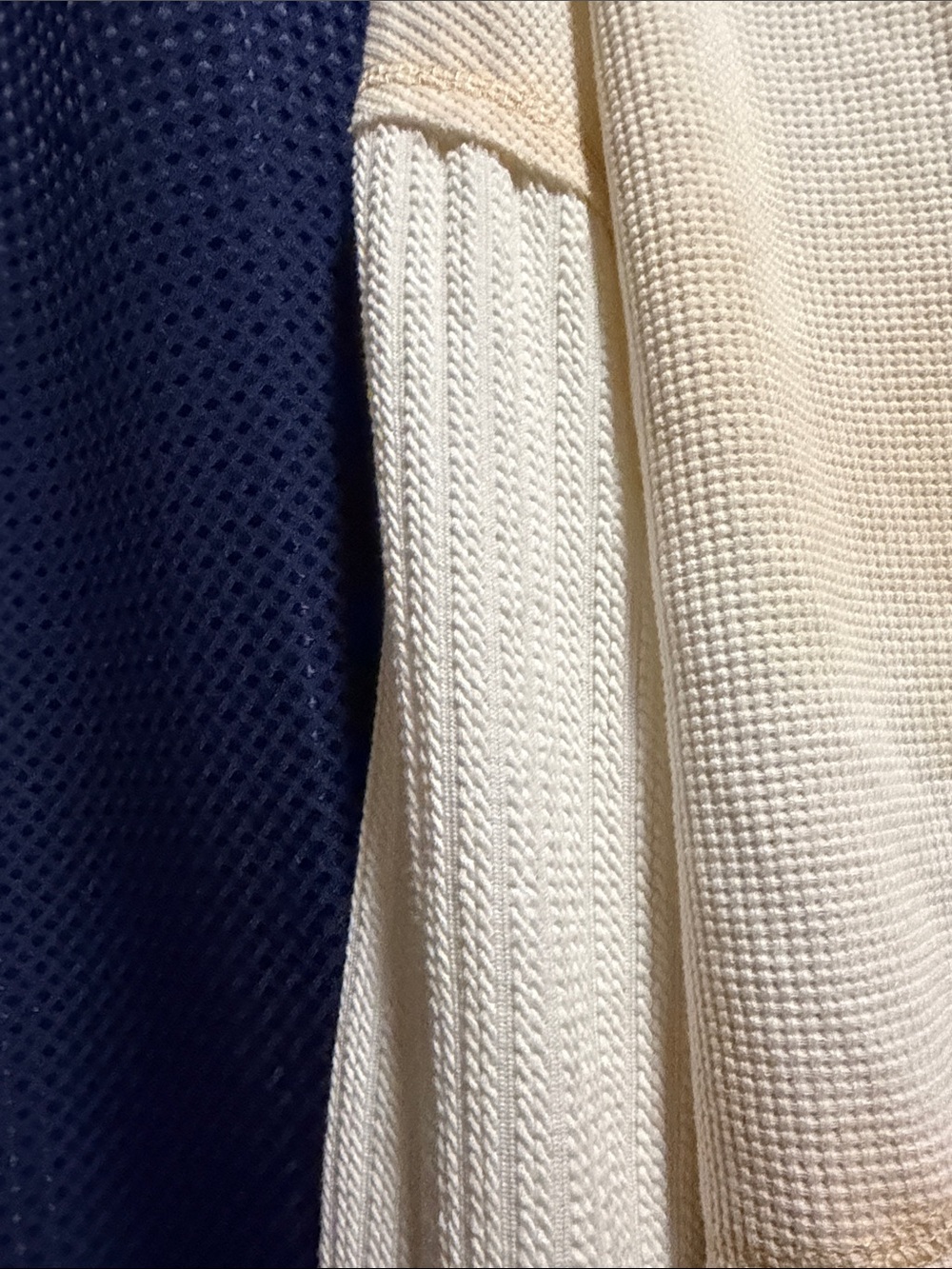 POL Cream and Rust Patchwork Waffle-Knit Pullover - Picture 10 of 14